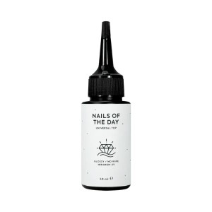NAILSOFTHEDAY Universal Top — glossy no-wipe top coat with minimal UV-filters, 50 ml (refill)