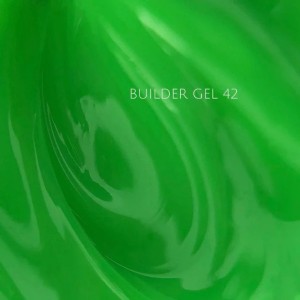 NAILSOFTHEDAY Builder Gel 42 — intense lime green gel for nail extensions, 15 ml