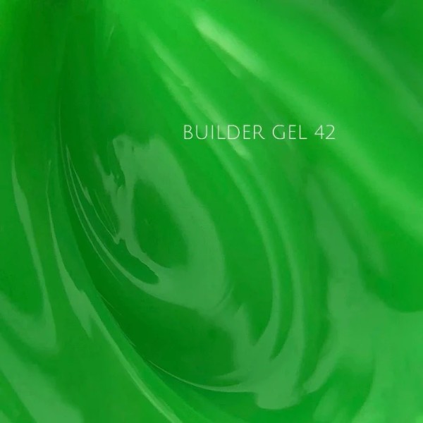 NAILSOFTHEDAY Builder Gel 42 — intense lime green gel for nail extensions, 15 ml