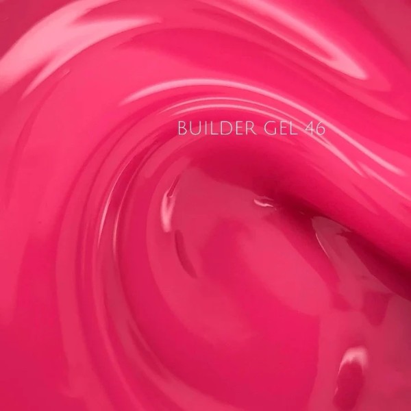 NAILSOFTHEDAY Builder Gel 46 — intense pink gel for nail extensions, 15 ml