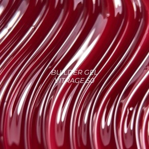 NAILSOFTHEDAY Builder gel 50 Vitrage — red stained-glass builder gel for nail extensions, 15 ml