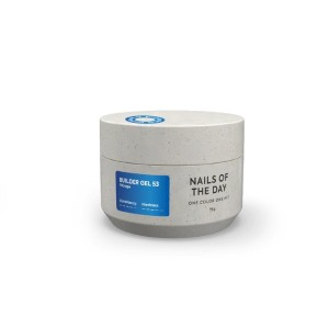 NAILSOFTHEDAY Builder gel 53 Vitrage — blue stained-glass builder gel for nail extensions, 15 ml