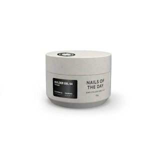 NAILSOFTHEDAY Builder gel 54 Vitrage — black stained-glass builder gel for nail extensions, 15 ml