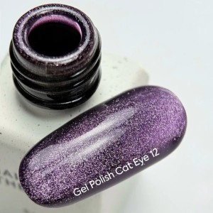 NAILSOFTHEDAY Gel Polish Cat Eye 12 — a purple cat eye gel polish with full coverage in one layer. 6 ml.
