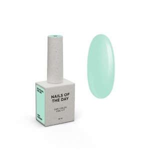 NAILSOFTHEDAY Gel Polish Chic — a pastel turquoise gel polish with full one-coat coverage, 10 ml.