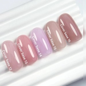 Nailsoftheday Cover Base NEW Formula 12 — muted beige-pink camouflage base coat for nails, 30 ml.