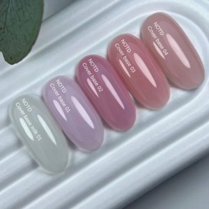 Nailsoftheday Cover base NEW Formula 01 — soft-peach camouflage base coat for nails, 30 ml