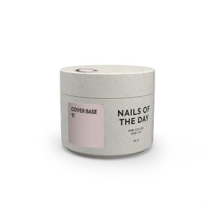 Nailsoftheday Cover Base NEW Formula 11 — semi-transparent soft nude camouflage base coat for nails, 30 ml.