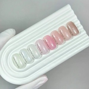 Nailsoftheday Cover base NEW Formula 29 — translucent soft nude with silver shimmer, camouflage base coat for nails, 30 ml