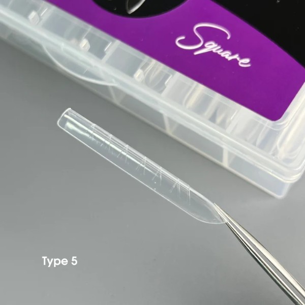 NAILSOFTHEDAY Dual Form Square (Type 5) — upper form square for nails, 120 pcs
