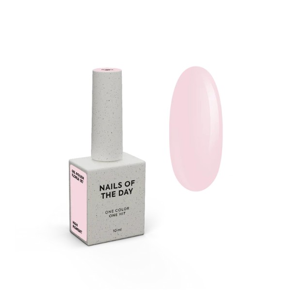 NAILSOFTHEDAY Gel Polish Floria — pastel pink gel polish with full one-coat coverage, 10 ml.