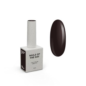 NAILSOFTHEDAY Gel Polish Fondant — dark brown gel polish, one-coat coverage, 10 m
