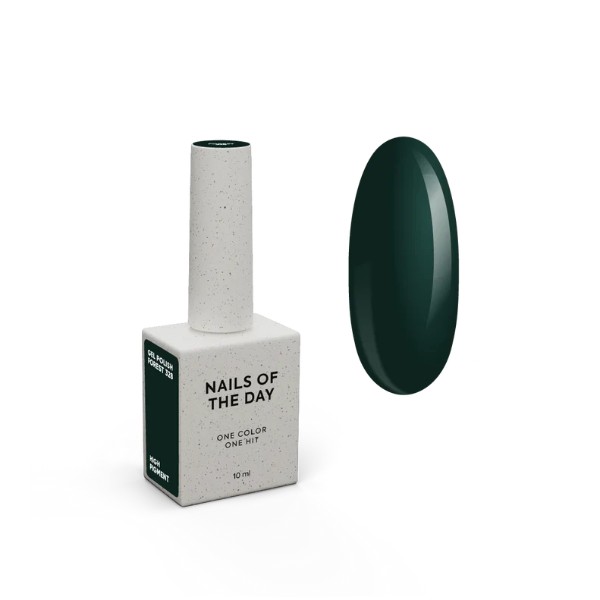 NAILSOFTHEDAY Gel Polish Forest — dark green gel polish, one-coat coverage, 10 ml