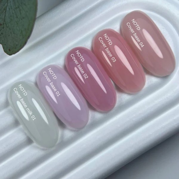 Nailsoftheday Cover base NEW Formula milk 01 — translucent cold-milk camouflage base coat for nails, 30 ml