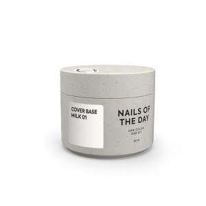 Nailsoftheday Cover base NEW Formula milk 01 — translucent cold-milk camouflage base coat for nails, 30 ml