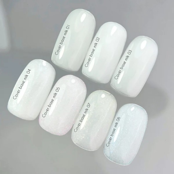Nailsoftheday Cover Base NEW Formula Milk 03 — semi-transparent milky camouflage base coat for nails, 30 ml