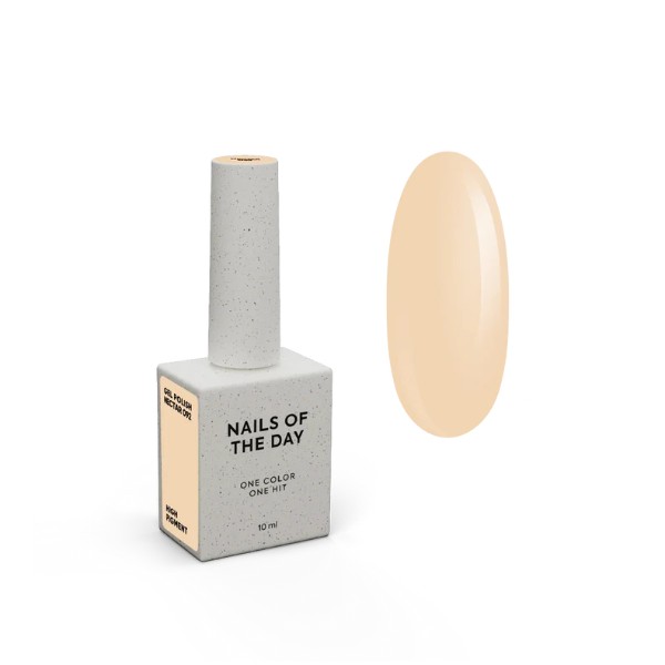 NAILSOFTHEDAY Gel Polish Nectar — pastel peach gel polish with full one-coat coverage, 10 ml.