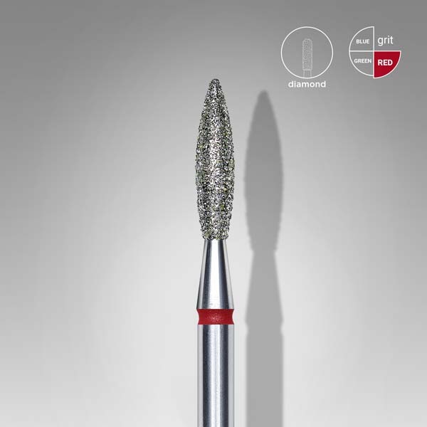 Φρέζα Διαμαντιού Φλόγα 2,3 mm (Κόκκινη – EXPERT) 10 mm