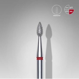Φρέζα Διαμαντιού Σταγόνα 2,3 mm (Κόκκινη – EXPERT) 5 mm