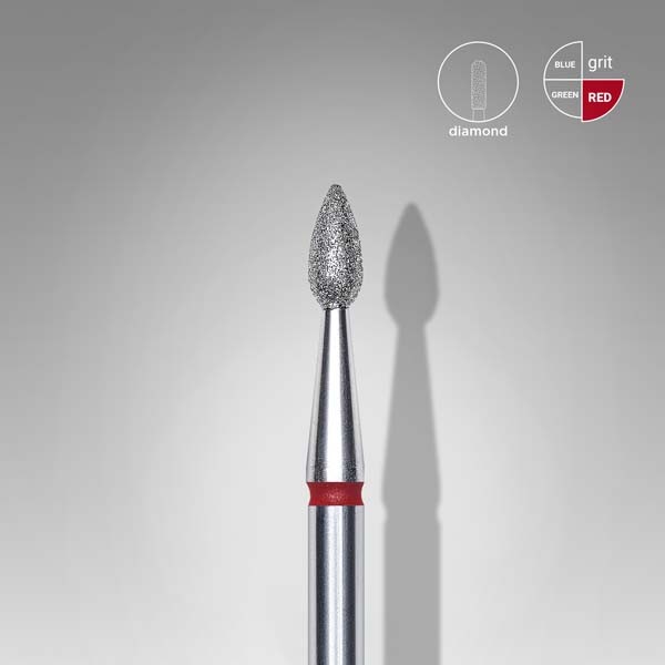 Φρέζα Διαμαντιού Σταγόνα 2,3 mm (Κόκκινη – EXPERT) 5 mm