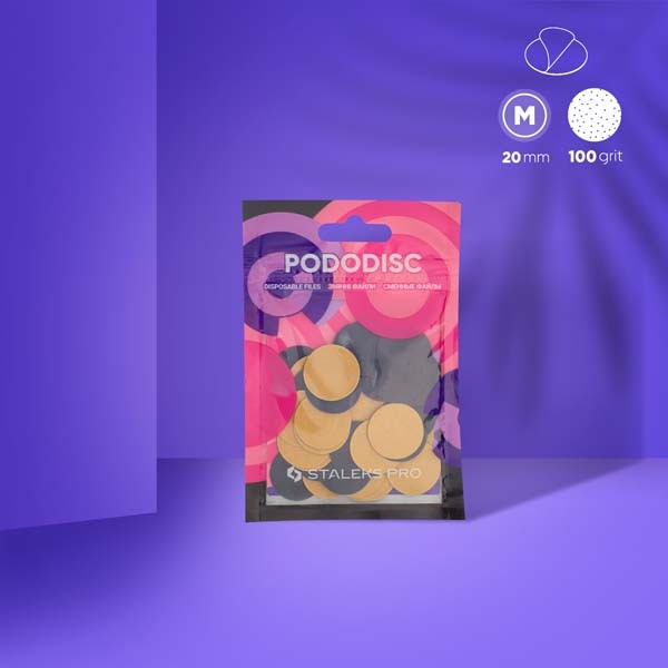 Αναλώσιμες λευκές λίμες για δίσκο πεντικιούρ PODODISC M EXPERT 100 grit (50 τεμάχια)
