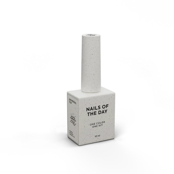 NAILSOFTHEDAY Universal Top — glossy no-wipe top coat with minimal UV filters, 10 ml