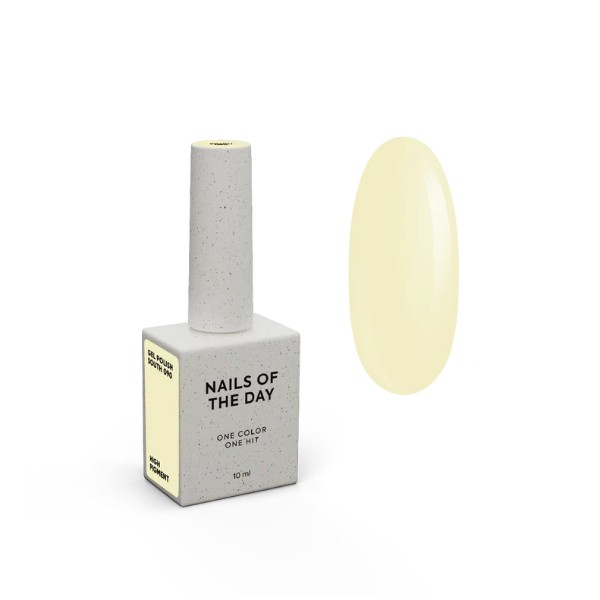 NAILSOFTHEDAY Gel Polish South — pastel yellow gel polish with full one-coat coverage, 10 ml.