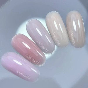 NAILSOFTHEDAY Color top 01 - pale pink top without sticky layer for nails, 10 ml