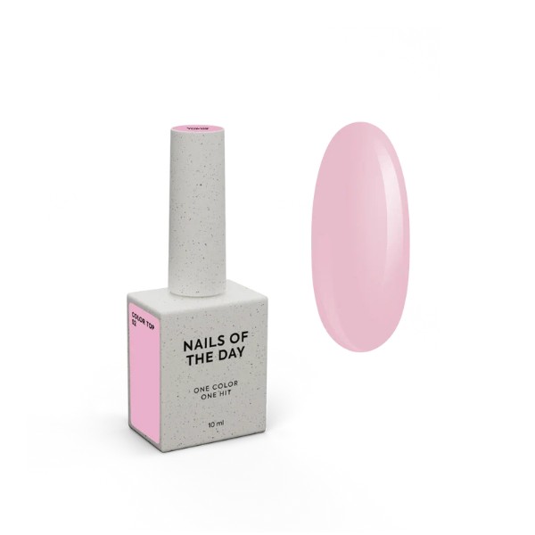 NAILSOFTHEDAY Color top 02 - pink nude top without sticky layer for nails, 10 ml