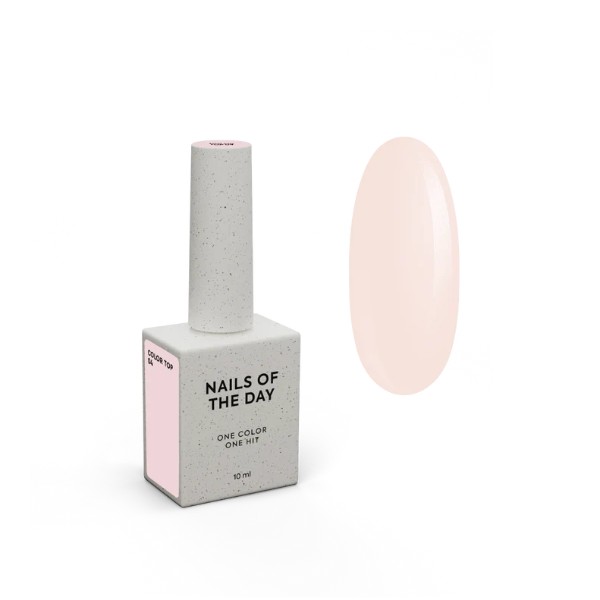 NAILSOFTHEDAY Color top 04 - light beige top without sticky layer for nails, 10 ml