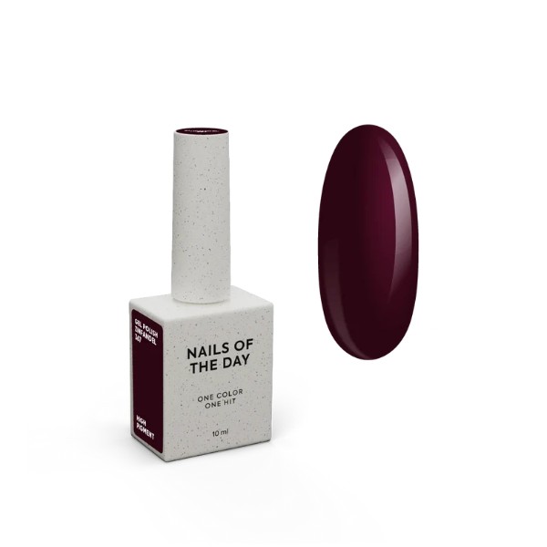 NAILSOFTHEDAY Gel Polish Zinfandel — dark burgundy gel polish, one-coat coverage, 10 ml